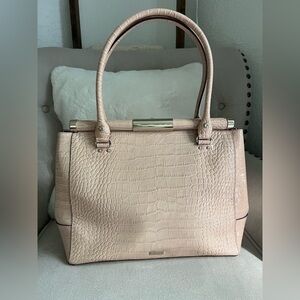 Pre-Owned Kate Spade Knightsbridge Constance Croc Leather Satchel Light Pink